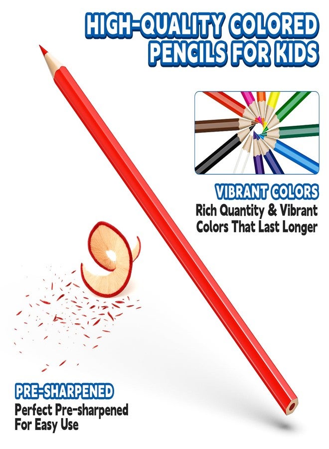 OCHIDO 432 Count Colored Pencils Bulk, Pre-sharpened Colored Pencils for Kids in 12 Bright Colors, Color Pencil Set with 12 Sharpeners, Back to School Supplies Classroom Essentials for Teachers - Image 3
